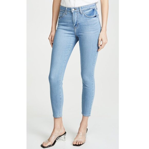 L'AGENCE 'Margot' High-Rise Skinny Ankle Jeans, Cascade - Picture 1 of 2